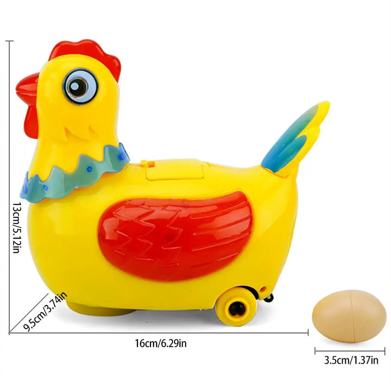 Kids Electric Hen Laying Eggs Walking Toy Music Interactive Educational Toys for Boys Girls Birthday Christmas Gift