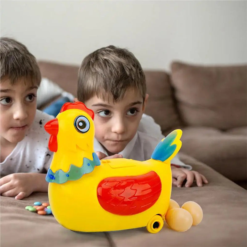 Kids Electric Hen Laying Eggs Walking Toy Music Interactive Educational Toys for Boys Girls Birthday Christmas Gift