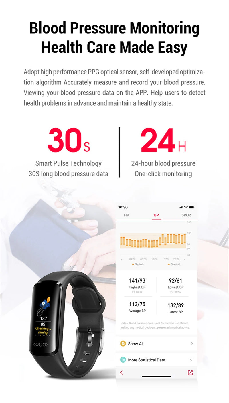 New ECG+PPG Smart Watch Men Blood Sugar Temperature Health Tracker Bracelet Sports Waterproof Women Smartwatch For Android Ios