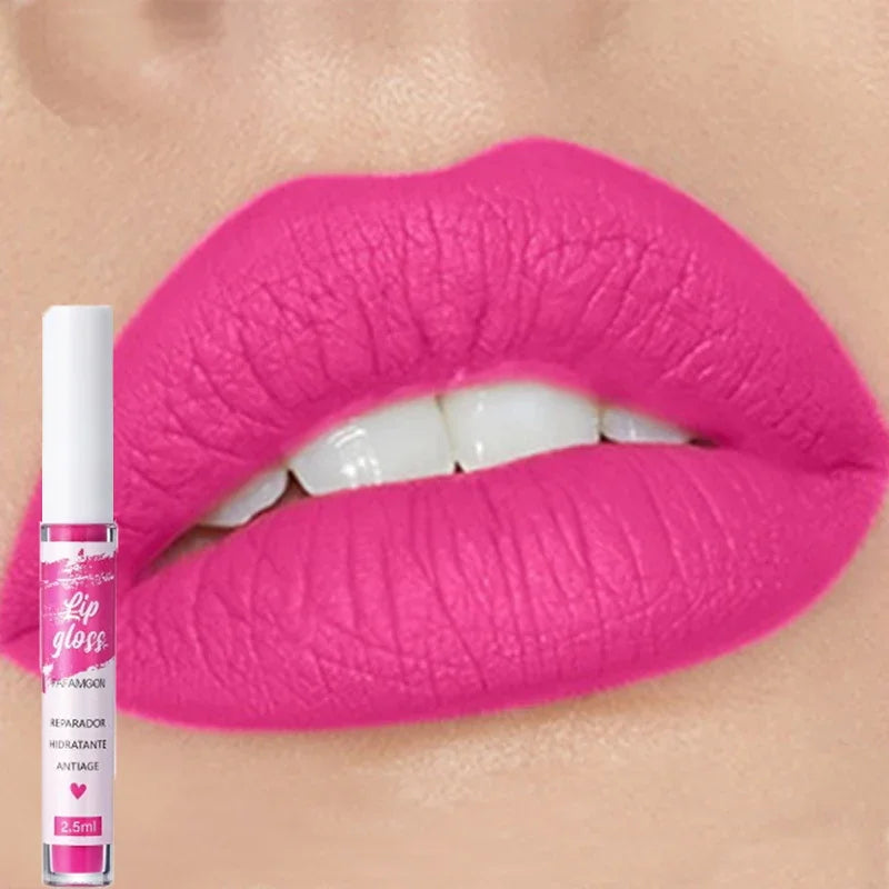 Impermeável veludo fosco brilho labial nu para mulheres, duradouro, copo antiaderente, vermelho nu, batom líquido, maquiagem, beleza, cosméticos sexy